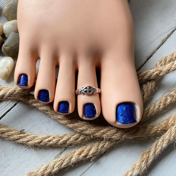 Sterling Silver Cross Toe Ring Midi Ring - Picture 1 of 4